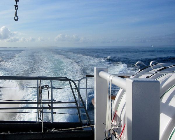 ferry at sea