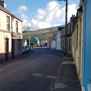 A  traditonal Irish Village Street in Castlegregory Dingle Peninsula Ireland